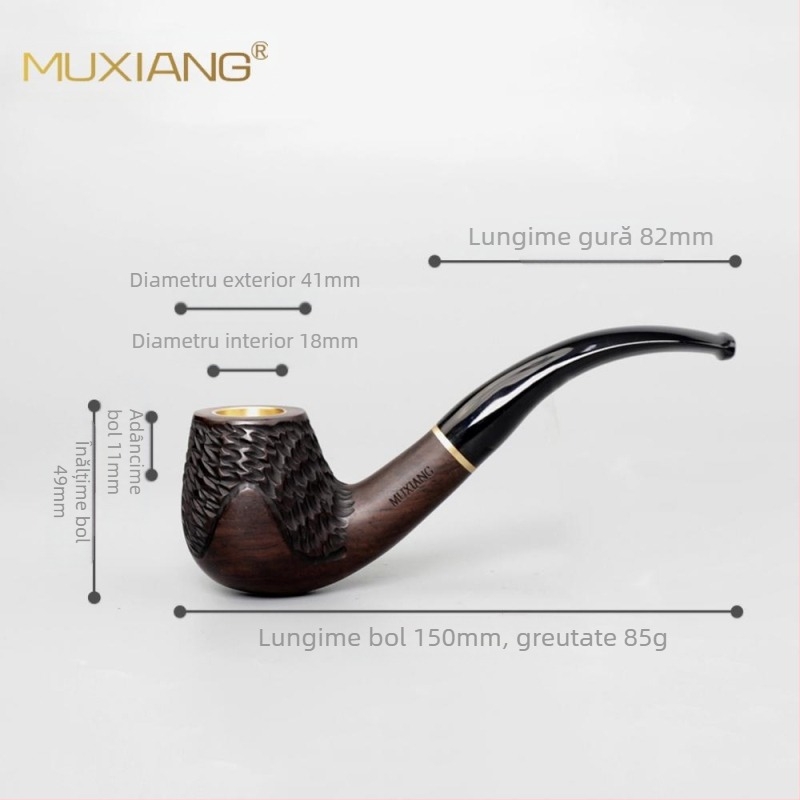 Pipă din lemn de trandafir, cu trei scopuri, pentru fumat uscat, accesorii, en-gros, pungă de tutun, oală de 9 mm, filtrată, din lemn masiv de santal