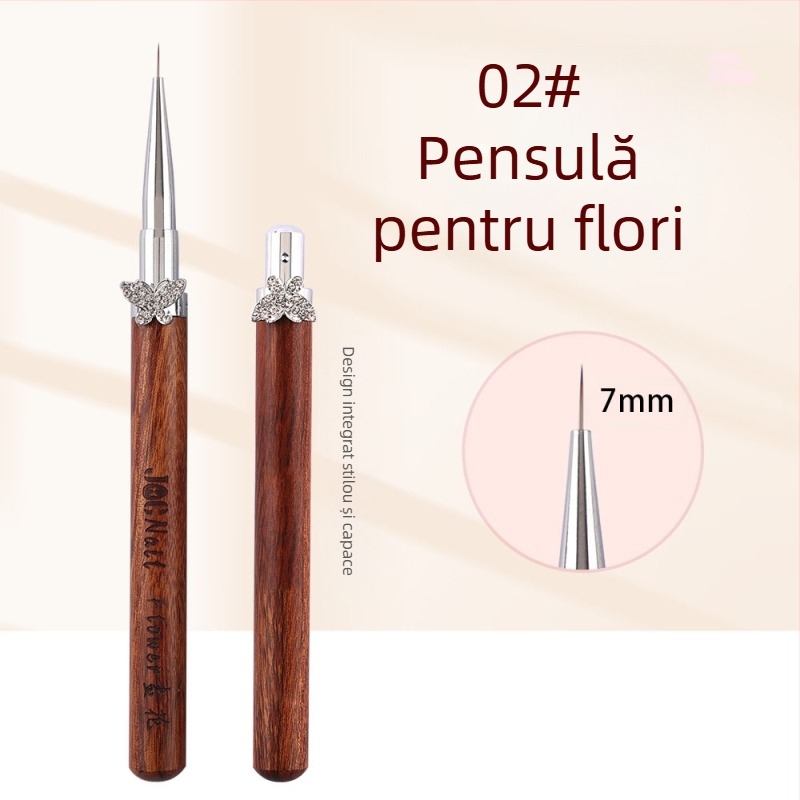 Set de pensule pentru unghii cu fluture stea Cardamom, pensule rotunde mari și mici pentru fototerapie, pensule speciale pentru pictarea florilor, desen liniar, gradient, stilou universal