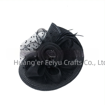 Pălării mici populare de la Amazon, accesorii de păr europene și americane pentru mirese, accesorii de păr din pene din plasă de Halloween, pălărie pentru clubul de jockey