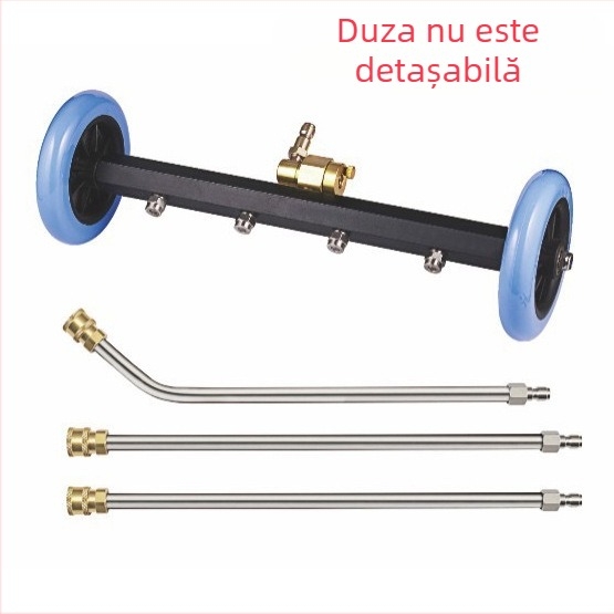 Curățător de drumuri transfrontalier pentru șasiul auto de înaltă presiune, duză de șasiu cu funcție dublă de 16 inch, mătură cu apă 4000PSI
