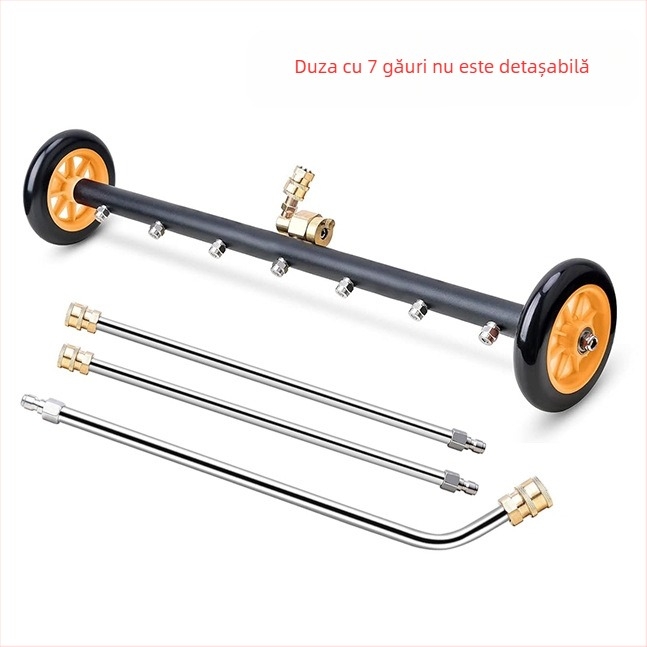 Curățător de drumuri transfrontalier pentru șasiul auto de înaltă presiune, duză de șasiu cu funcție dublă de 16 inch, mătură cu apă 4000PSI