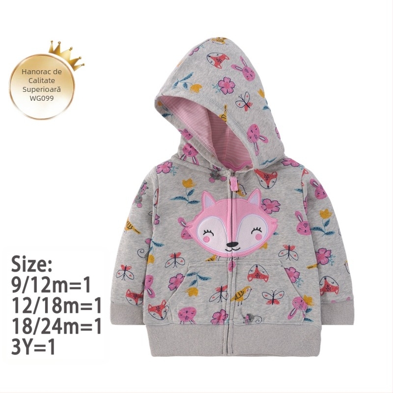 Fabrică transfrontalieră nouă unisex pulover pentru copii primăvara și toamna copii stil occidental casual top cu glugă cu fermoar cămașă pentru copii jachetă pentru copii