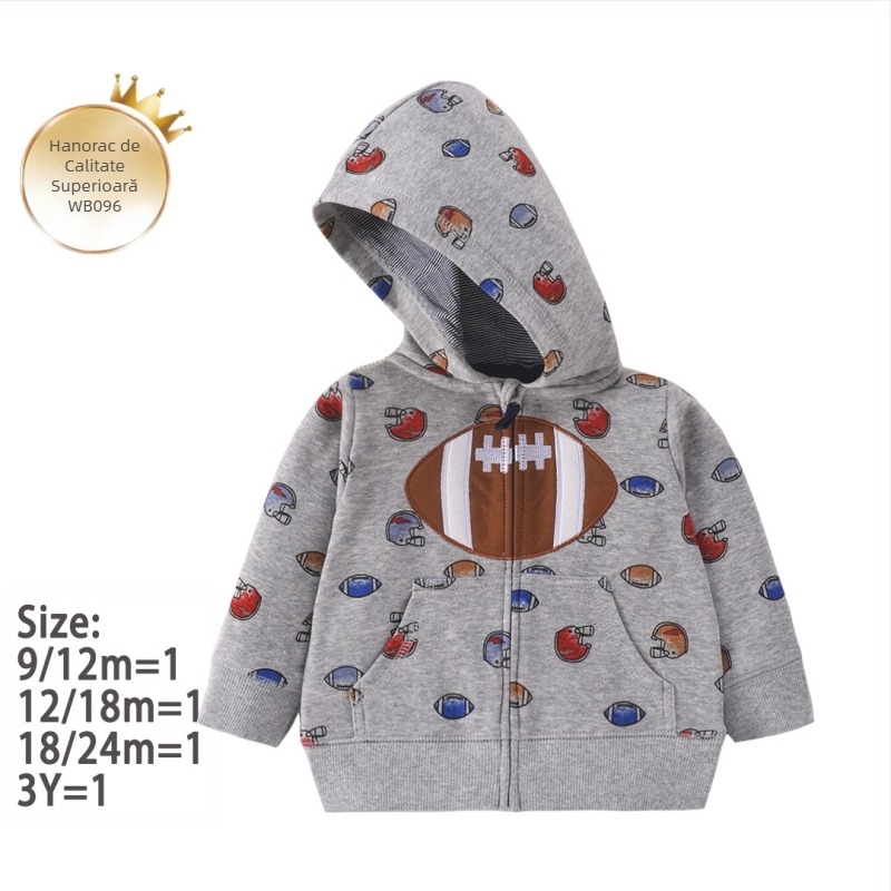 Fabrică transfrontalieră nouă unisex pulover pentru copii primăvara și toamna copii stil occidental casual top cu glugă cu fermoar cămașă pentru copii jachetă pentru copii
