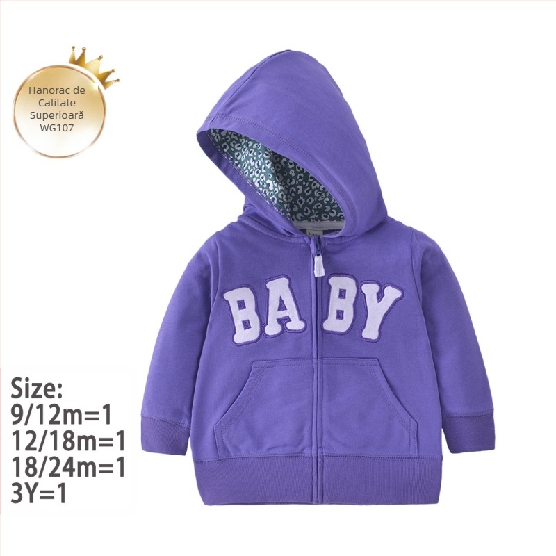 Fabrică transfrontalieră nouă unisex pulover pentru copii primăvara și toamna copii stil occidental casual top cu glugă cu fermoar cămașă pentru copii jachetă pentru copii