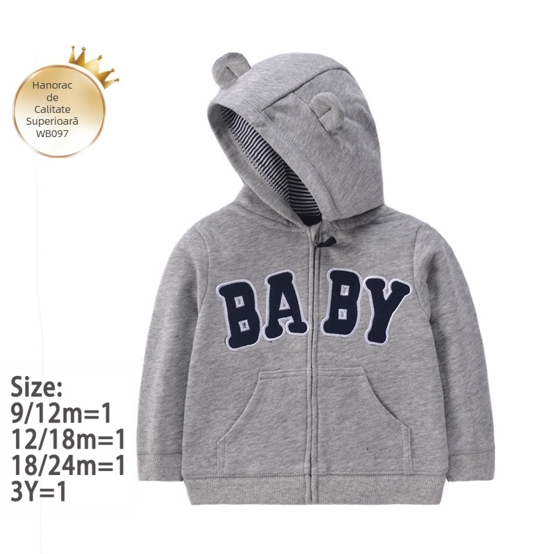 Fabrică transfrontalieră nouă unisex pulover pentru copii primăvara și toamna copii stil occidental casual top cu glugă cu fermoar cămașă pentru copii jachetă pentru copii