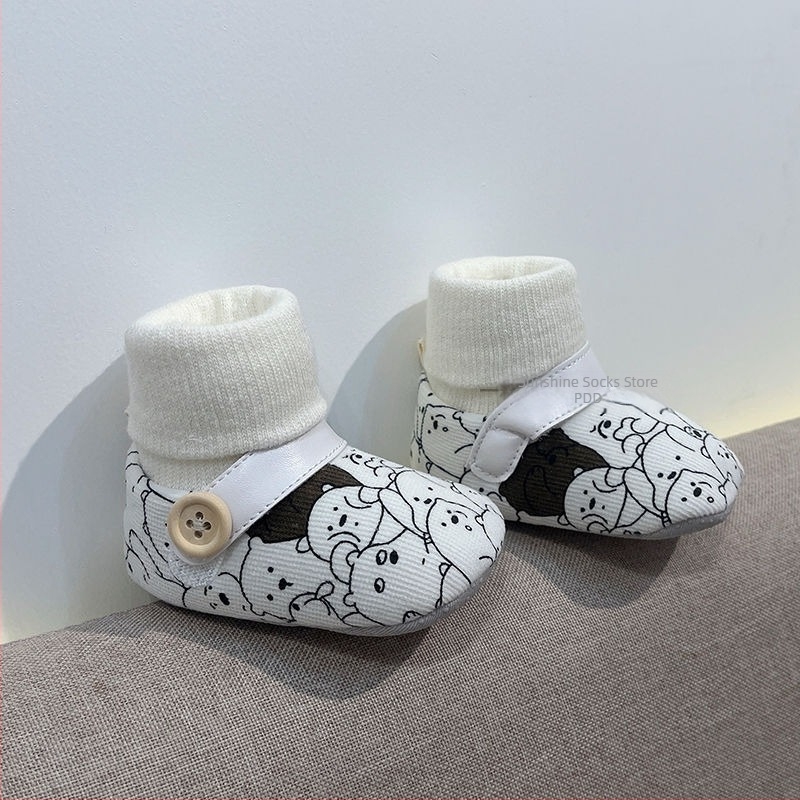 Pantofi sport pentru bebeluși cu talpă moale, de primăvară, toamnă și iarnă, pentru bărbați și femei, pantofi anti-cădere pentru copii cu vârsta cuprinsă între 6 și 12 luni, 0-1 an, pantofi din bumbac pentru copii mici și nou-născuți