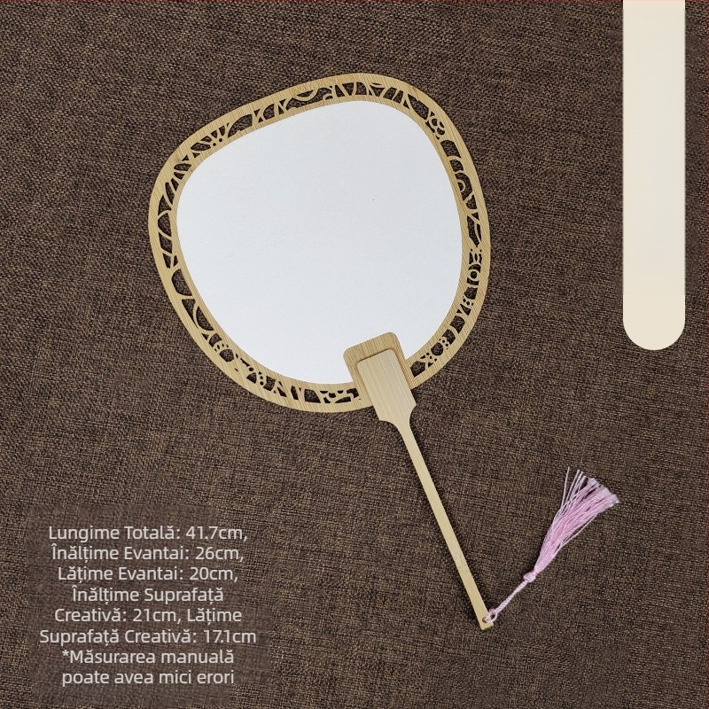 Evantai clasic de hârtie Xuan gol, față-verso, pictură chinezească DIY, caligrafie pictată manual, evantai pe jumătate gătit, evantai de curte