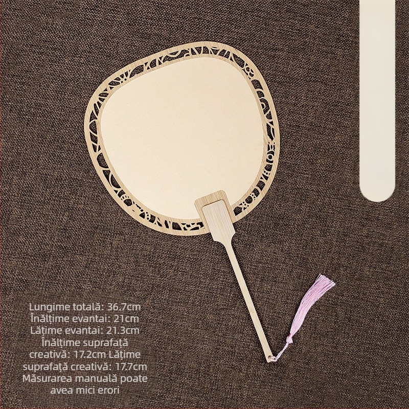 Evantai clasic de hârtie Xuan gol, față-verso, pictură chinezească DIY, caligrafie pictată manual, evantai pe jumătate gătit, evantai de curte