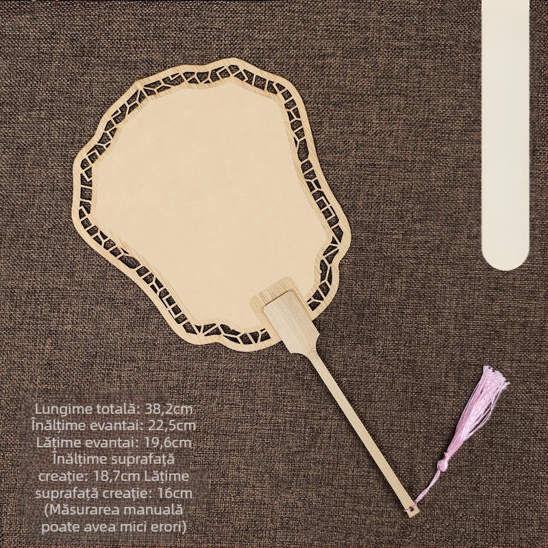 Evantai clasic de hârtie Xuan gol, față-verso, pictură chinezească DIY, caligrafie pictată manual, evantai pe jumătate gătit, evantai de curte