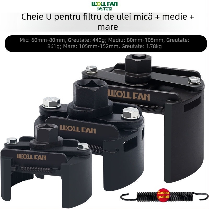 Cheie pentru elementul filtrului de ulei, cheie pentru filtru, instrument de îndepărtare și manipulare a grilei de ulei, cheie pentru filtru, tip capac
