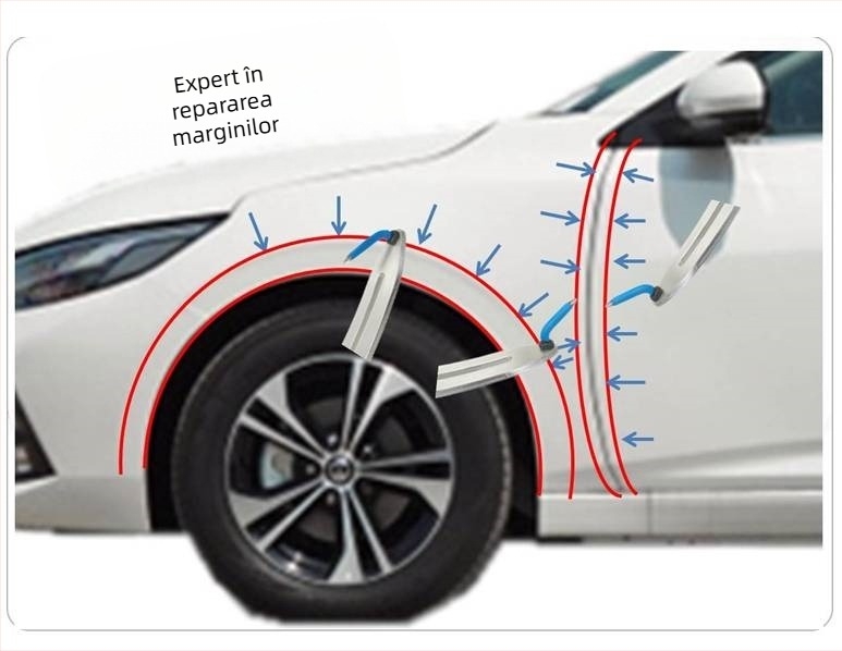 9P1E reparații sprâncene aripă auto tijă glisantă roată aripă rangă rangă groapă tablă fără vopsea lucrător metalic