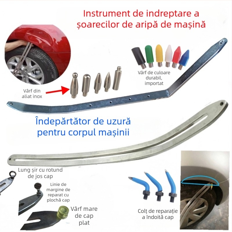 9P1E reparații sprâncene aripă auto tijă glisantă roată aripă rangă rangă groapă tablă fără vopsea lucrător metalic