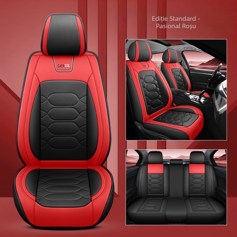 Comerț exterior direct din fabrică, en-gros, pernă auto nouă, complet înconjurată, perforată, respirabilă, husă de scaun din piele, pernă universală pentru patru anotimpuri