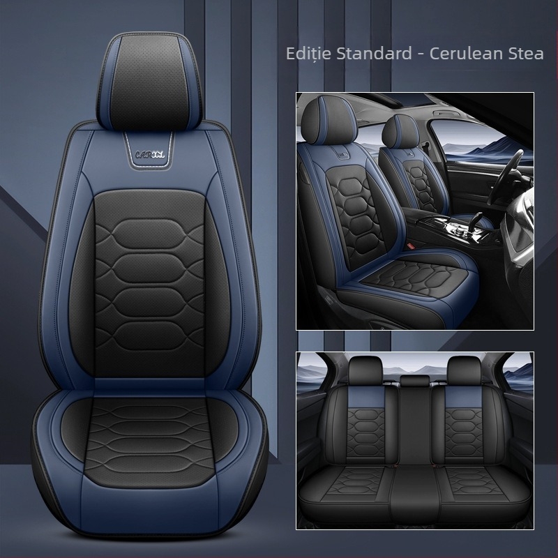 Comerț exterior direct din fabrică, en-gros, pernă auto nouă, complet înconjurată, perforată, respirabilă, husă de scaun din piele, pernă universală pentru patru anotimpuri