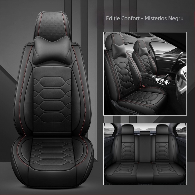 Comerț exterior direct din fabrică, en-gros, pernă auto nouă, complet înconjurată, perforată, respirabilă, husă de scaun din piele, pernă universală pentru patru anotimpuri