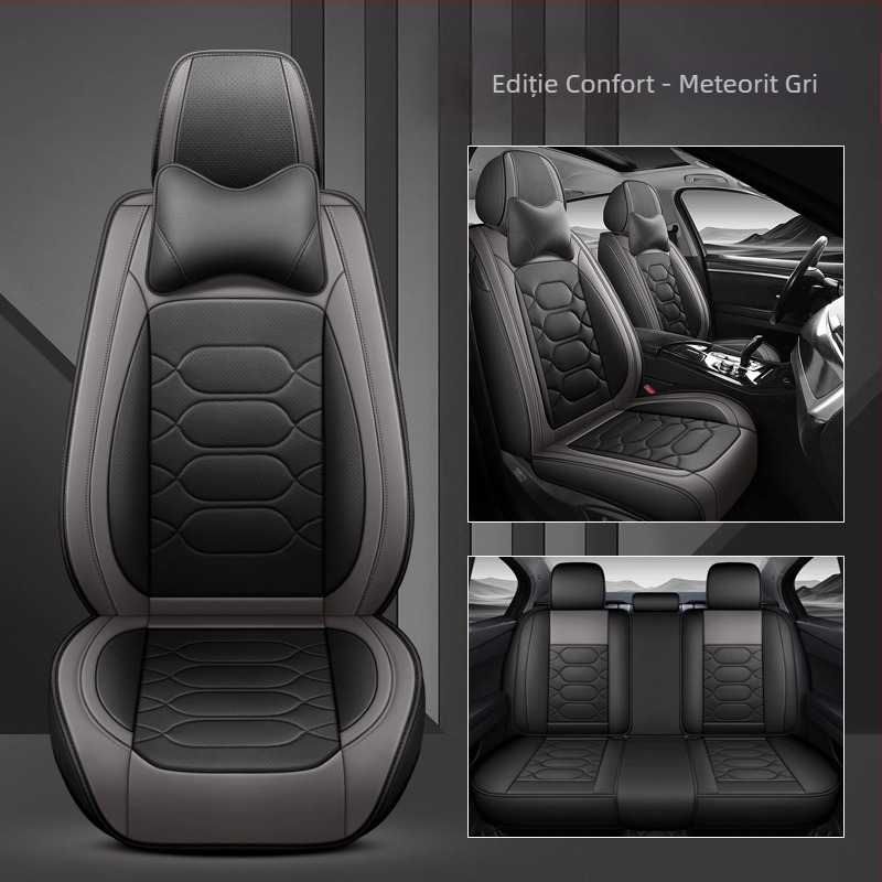 Comerț exterior direct din fabrică, en-gros, pernă auto nouă, complet înconjurată, perforată, respirabilă, husă de scaun din piele, pernă universală pentru patru anotimpuri