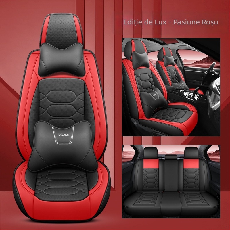Comerț exterior direct din fabrică, en-gros, pernă auto nouă, complet înconjurată, perforată, respirabilă, husă de scaun din piele, pernă universală pentru patru anotimpuri