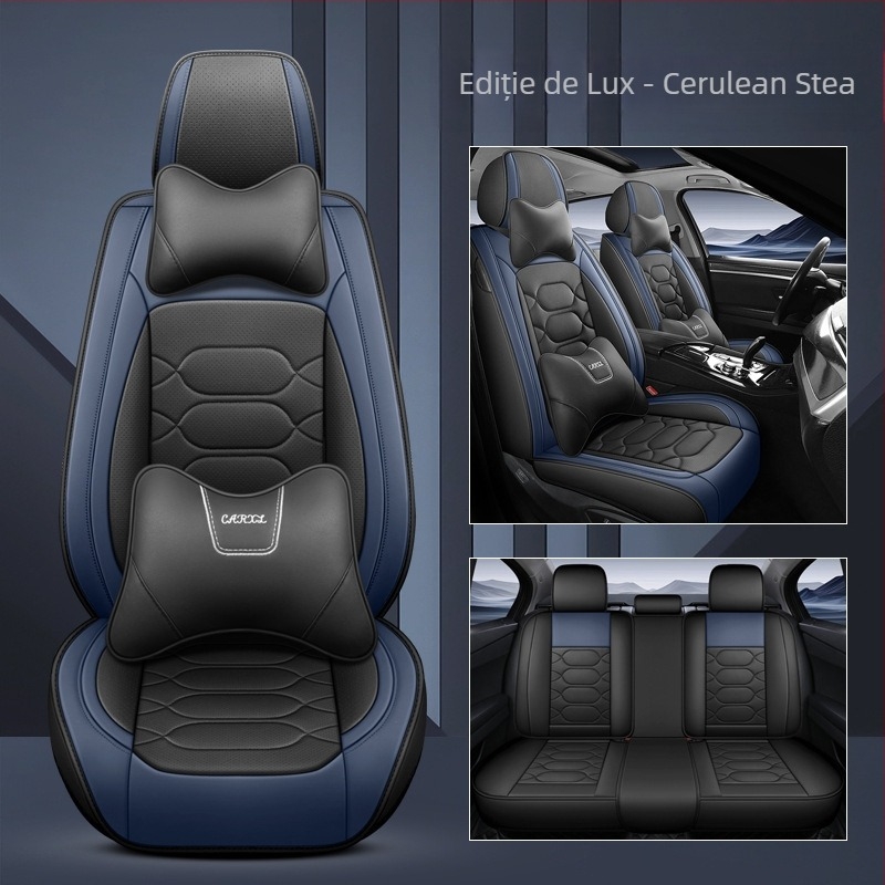 Comerț exterior direct din fabrică, en-gros, pernă auto nouă, complet înconjurată, perforată, respirabilă, husă de scaun din piele, pernă universală pentru patru anotimpuri