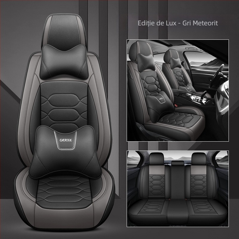 Comerț exterior direct din fabrică, en-gros, pernă auto nouă, complet înconjurată, perforată, respirabilă, husă de scaun din piele, pernă universală pentru patru anotimpuri