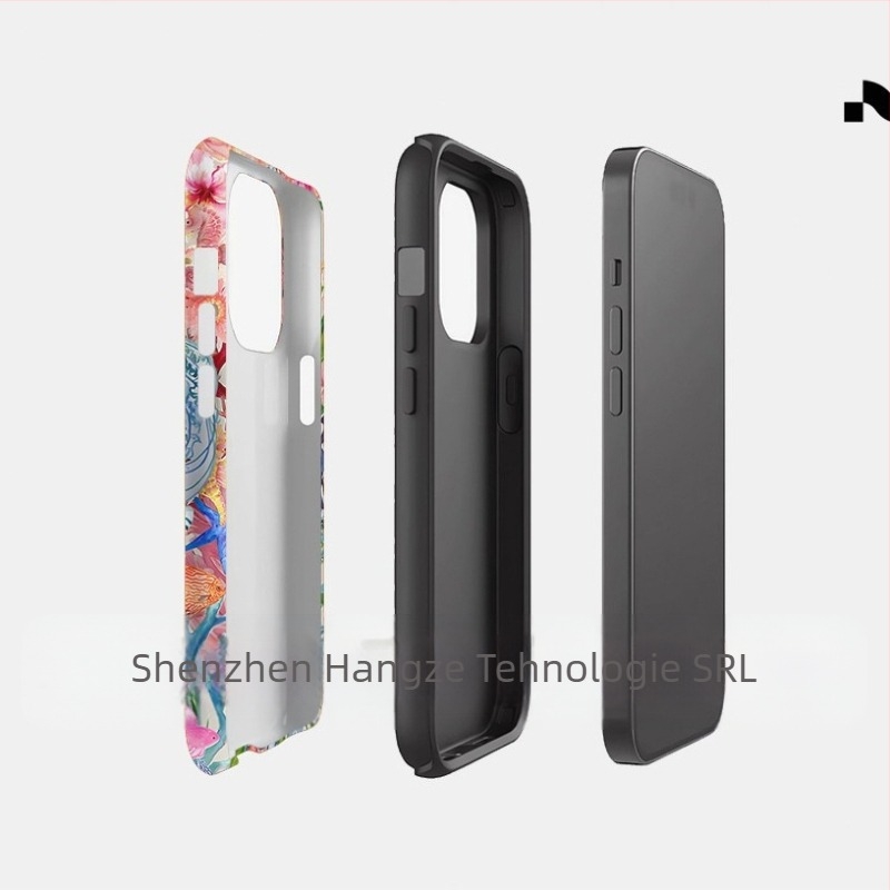 Carcasă de telefon populară în stil insular pentru comerț exterior, potrivită pentru iPhone 16, model nou, două în unul, Apple 15 PM, rezistentă la șocuri