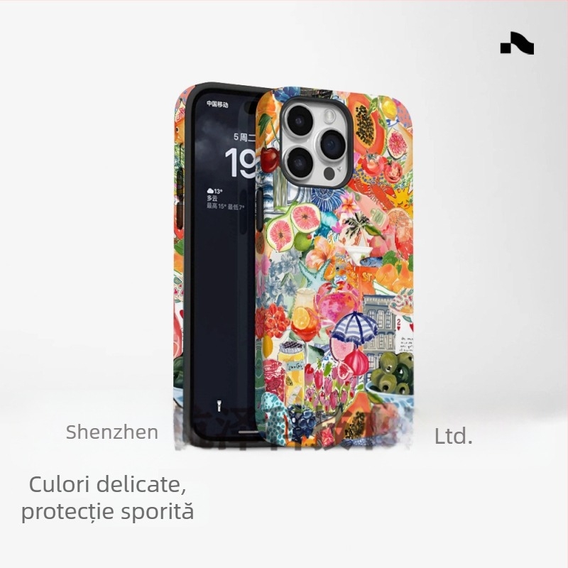 Carcasă de telefon populară în stil insular pentru comerț exterior, potrivită pentru iPhone 16, model nou, două în unul, Apple 15 PM, rezistentă la șocuri