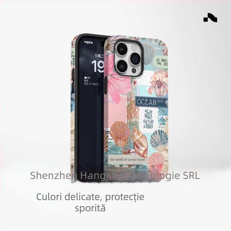 Carcasă de telefon populară în stil insular pentru comerț exterior, potrivită pentru iPhone 16, model nou, două în unul, Apple 15 PM, rezistentă la șocuri