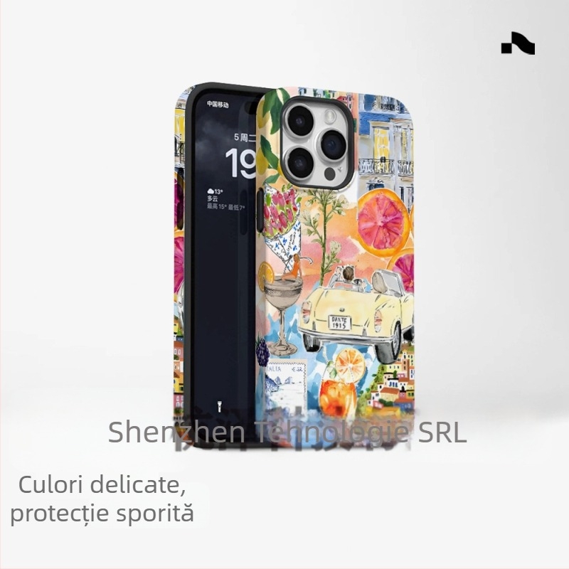 Carcasă de telefon populară în stil insular pentru comerț exterior, potrivită pentru iPhone 16, model nou, două în unul, Apple 15 PM, rezistentă la șocuri