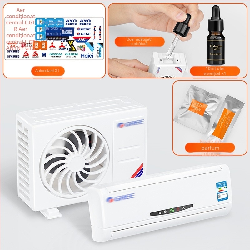 Mini model de aparat de aer condiționat în mașină, consolă centrală, consumabile de decorare auto, ornamente auto, energie solară model nou 2025