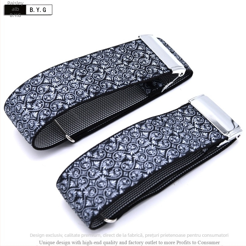 Bandouri de braț pentru cămăși pentru bărbați și femei adulți, bretele antiderapante, manșete versatile, banderole elastice elegante, inele pentru mâneci europene și americane, reglabile