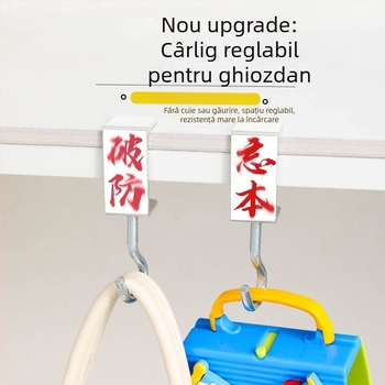 Cârlig de rucsac A6T Abstract pentru elevi de școală primară și secundară, cârlig lateral detașabil pentru birouri