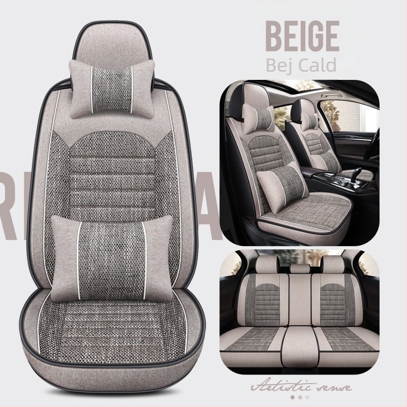 23 de noi perne auto all-inclusive din cânepă grosieră în patru culori, pernă universală pentru scaune Four Seasons cu cinci locuri, o generație de export en-gros