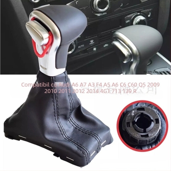 Compatibil cu Audi A3 A4 B8 A5 A6 C6 Q5, manetă schimbător de viteze automată, capac anti-praf, cap schimbător de viteze handbal