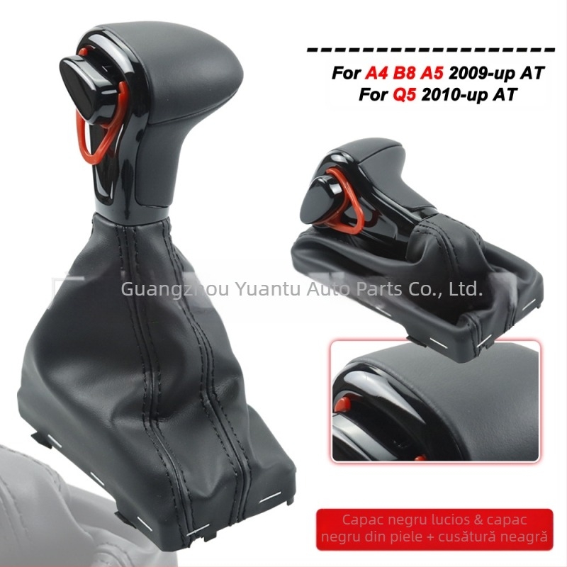 Compatibil cu Audi A3 A4 B8 A5 A6 C6 Q5, manetă schimbător de viteze automată, capac anti-praf, cap schimbător de viteze handbal