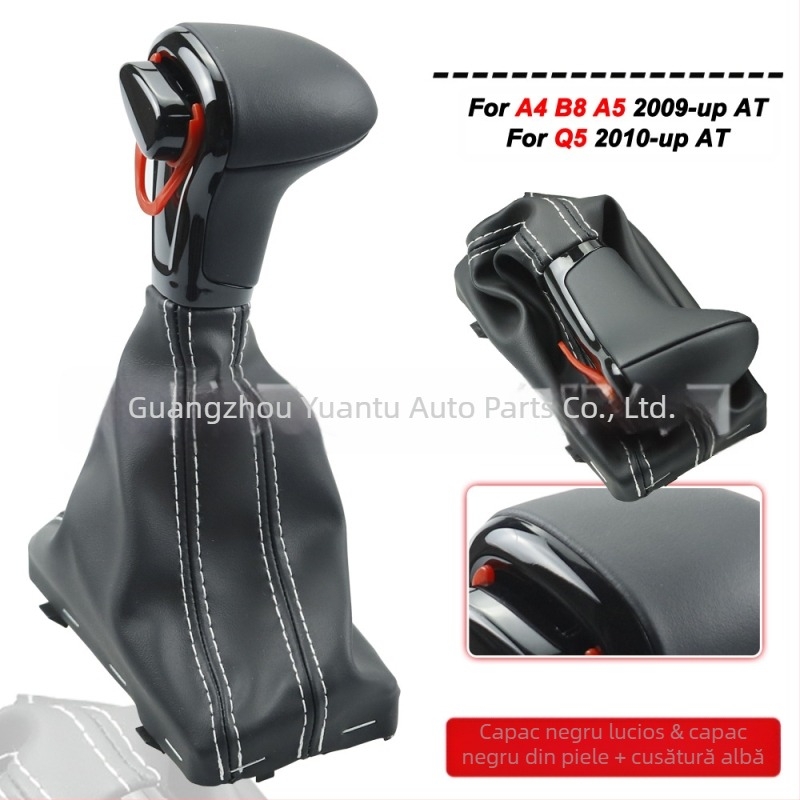 Compatibil cu Audi A3 A4 B8 A5 A6 C6 Q5, manetă schimbător de viteze automată, capac anti-praf, cap schimbător de viteze handbal