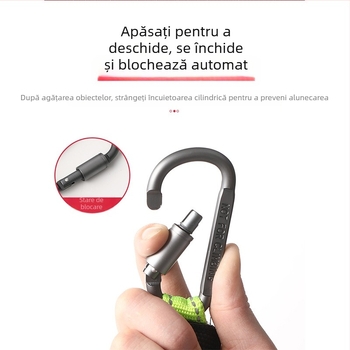 Cârlig frontal universal pentru mașină electrică, cu baterie autonomă, fără perforare, pentru agățat, cârlig mic, pentru cască de motocicletă, încuietoare