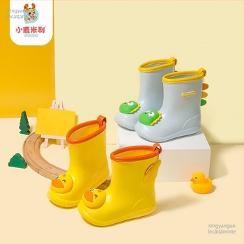 Cizme de ploaie pentru copii, pentru băieți, grădiniță, fete, școală, impermeabile, cu talpă moale, cu desene animate, antiderapante, universale pentru copii