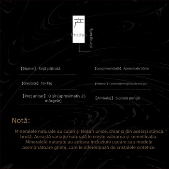 Agat cristal, piatră semiprețioasă, 8 mm, pătrat, fațetat, mărgele libere, brățară DIY, colier, accesorii bijuterii, materiale, en-gros