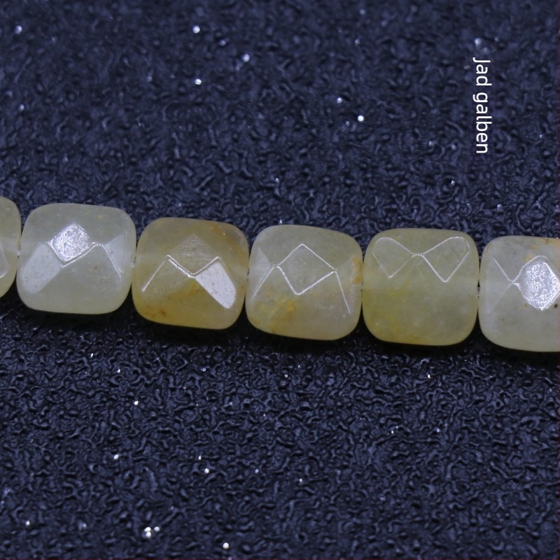 Agat cristal, piatră semiprețioasă, 8 mm, pătrat, fațetat, mărgele libere, brățară DIY, colier, accesorii bijuterii, materiale, en-gros