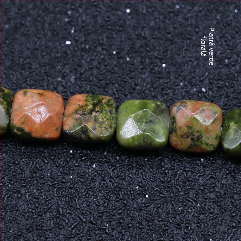 Agat cristal, piatră semiprețioasă, 8 mm, pătrat, fațetat, mărgele libere, brățară DIY, colier, accesorii bijuterii, materiale, en-gros