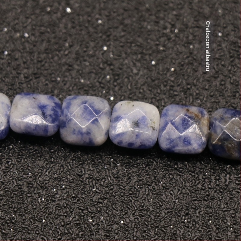 Agat cristal, piatră semiprețioasă, 8 mm, pătrat, fațetat, mărgele libere, brățară DIY, colier, accesorii bijuterii, materiale, en-gros