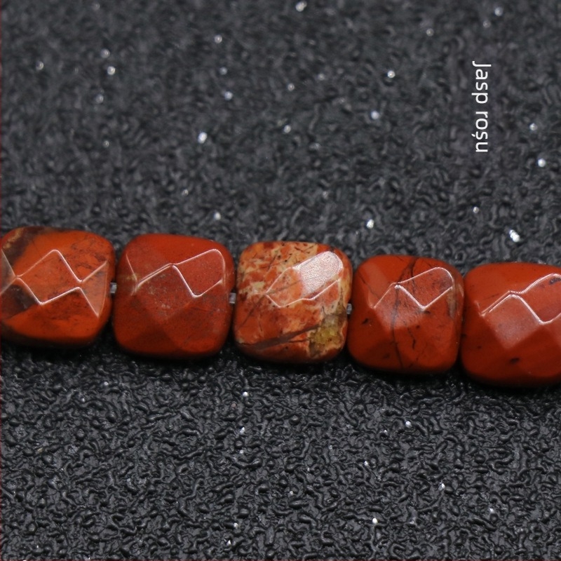 Agat cristal, piatră semiprețioasă, 8 mm, pătrat, fațetat, mărgele libere, brățară DIY, colier, accesorii bijuterii, materiale, en-gros