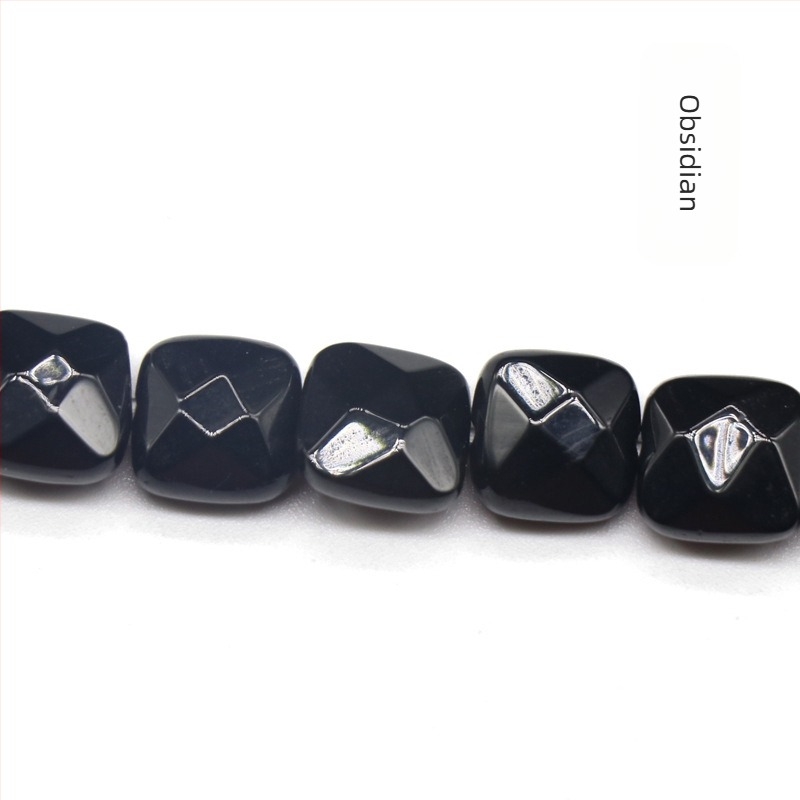 Agat cristal, piatră semiprețioasă, 8 mm, pătrat, fațetat, mărgele libere, brățară DIY, colier, accesorii bijuterii, materiale, en-gros