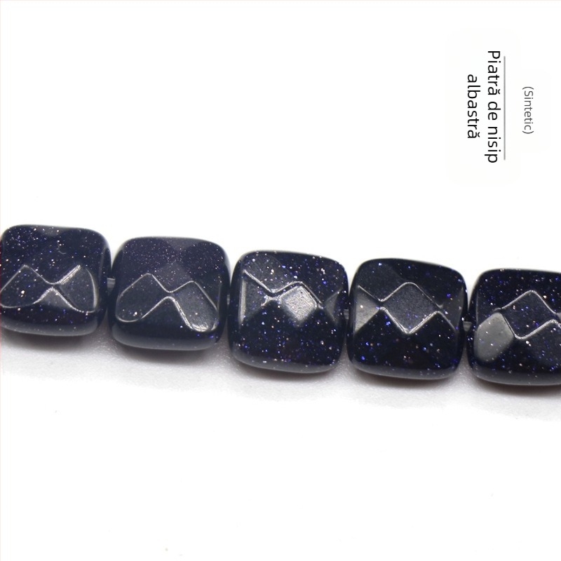 Agat cristal, piatră semiprețioasă, 8 mm, pătrat, fațetat, mărgele libere, brățară DIY, colier, accesorii bijuterii, materiale, en-gros