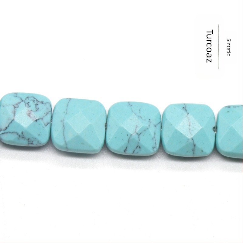 Agat cristal, piatră semiprețioasă, 8 mm, pătrat, fațetat, mărgele libere, brățară DIY, colier, accesorii bijuterii, materiale, en-gros