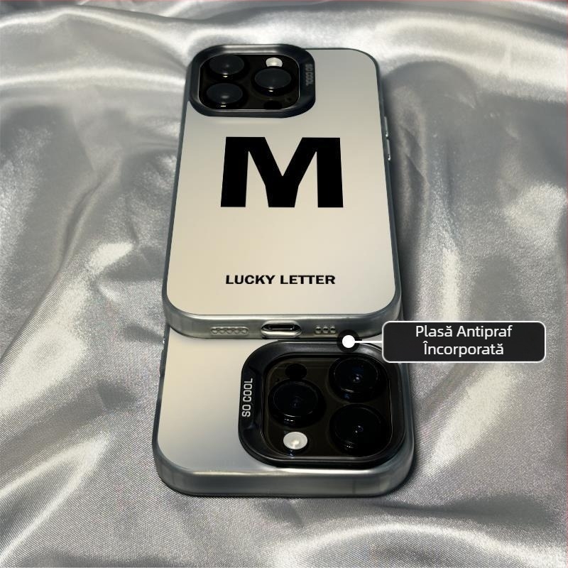 Potrivit pentru Apple 15Promax, carcasă de telefon mobil nouă pentru iPhone 14, marcă la modă, literă simplă și norocoasă, 13, elegantă, 12