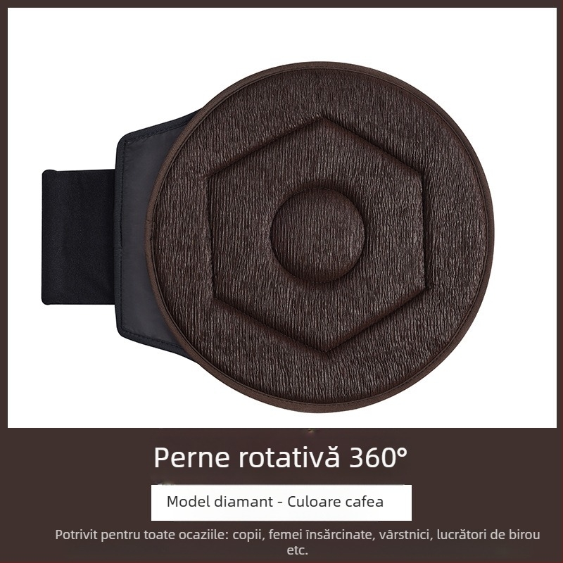 Pernă auto rotativă la 360°, en-gros transfrontalieră, pentru vârstnici și femei însărcinate, pernă mobilă multifuncțională universală pentru scaun auto, patru anotimpuri