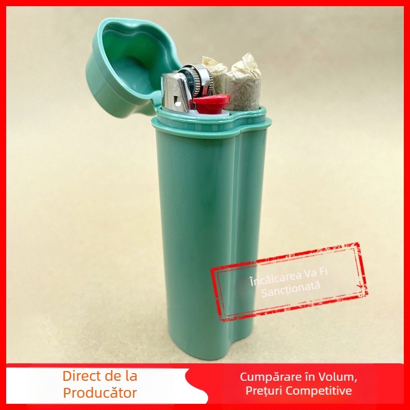 Husă de țigară cu capac rabatabil dintr-o singură bucată (versiunea mărită), brichetă cu două găuri, trei găuri, patru găuri, ușor de depozitat