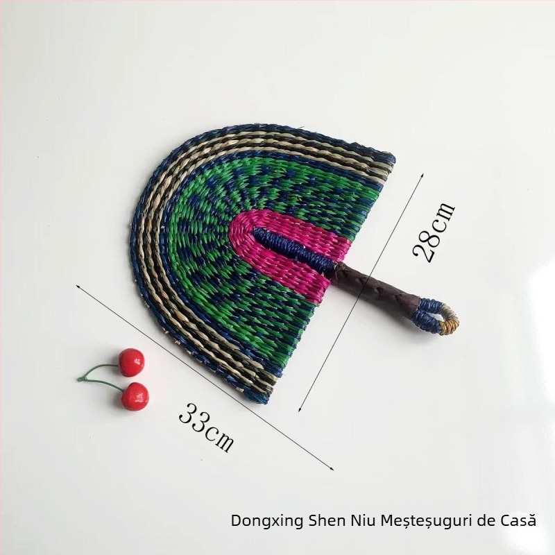 Evantai țesut manual, importat din Vietnam, din alge marine, evantai țesut zilnic, în stil african, decorațiuni de perete de vară