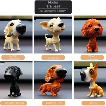 Ornamente transfrontaliere cu figurină tip bobblehead pentru câini, ornamente creative și drăguțe pentru mașini, păpuși drăguțe de simulare a câinilor și pisicilor, câini faimoși în întreaga lume