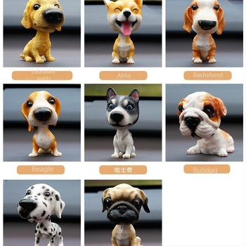 Ornamente transfrontaliere cu figurină tip bobblehead pentru câini, ornamente creative și drăguțe pentru mașini, păpuși drăguțe de simulare a câinilor și pisicilor, câini faimoși în întreaga lume